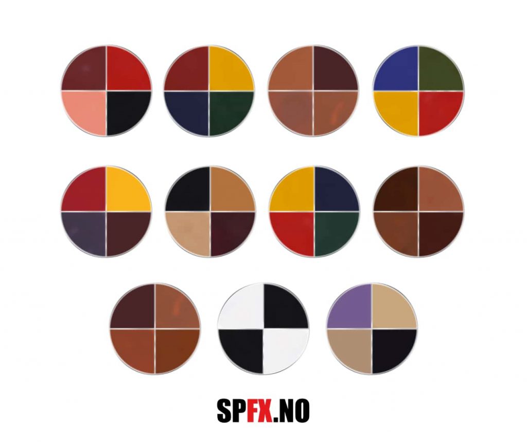 teatersminke kryolan fettsminke SUPRACOLOR QUARTET sminkehjul halloween sminke