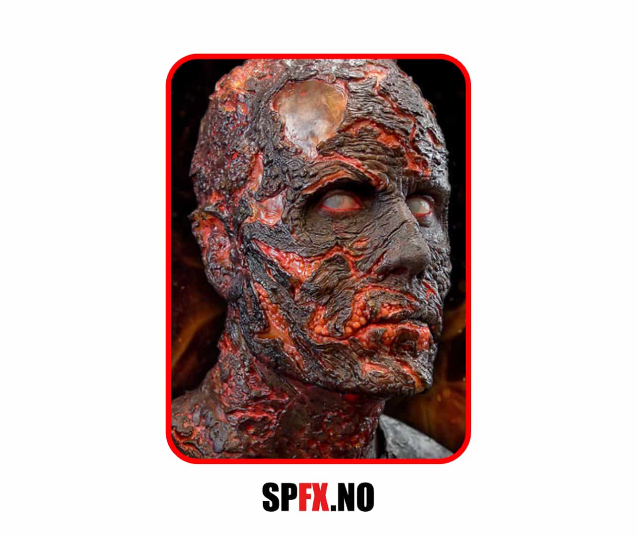 brannsår sfx sminke geletinprotese halloween sminke zombie SPFX.NO nimba creation