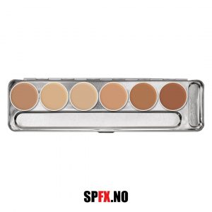 kryolan teatersminke rubber mask grease palett STANDARD protesesminke hudfarger