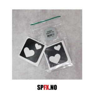 Grimas Teatersminke - TEMPORARY TATTOO STENCIL SET - Sjablonger til glittertatoveringer - HJERTER