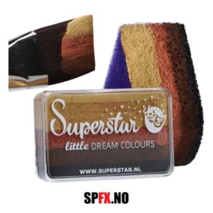 Ansiktsmaling splitcake i fargene gull, kobber, brun og svart fra produsenten Superstar